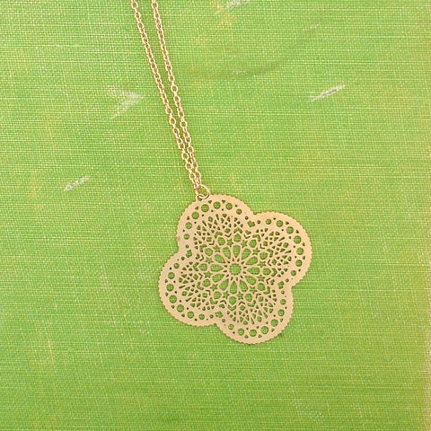 Online shopping for LAVISHY unique, beautiful & affordable light weight intricate filigree pendant necklace. Great for everyday wear, or as gift for family & friends. Wholesale at www.lavishy.com for gift shop, clothing & fashion accessories boutique, book store since 2001.