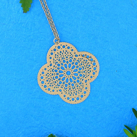 Online shopping for LAVISHY unique, beautiful & affordable light weight intricate filigree pendant necklace. Great for everyday wear, or as gift for family & friends. Wholesale at www.lavishy.com for gift shop, clothing & fashion accessories boutique, book store since 2001.