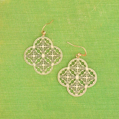 LAVISHY light weight intricate filigree earrings