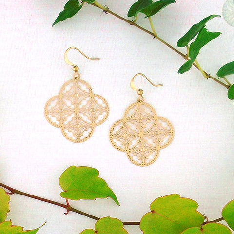 LAVISHY light weight intricate filigree earrings