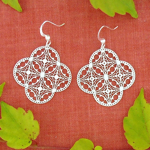 LAVISHY light weight intricate filigree earrings