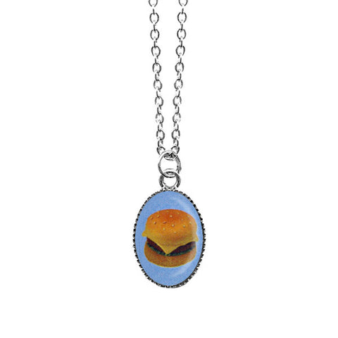 Online shopping for LAVISHY cute & dainty rhodium plated hamburger necklace. Fun to wear, make a playful gift for family & friends. Come with FREE gift box. Wholesale at www.lavishy.com for gift shop, clothing & fashion accessories boutique, book store in Canada, USA & worldwide since 2001.