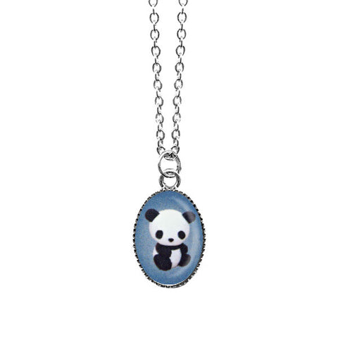 Online shopping for LAVISHY cute & dainty rhodium plated panda necklace. Fun to wear, make a playful gift for family & friends. Come with FREE gift box. Wholesale at www.lavishy.com for gift shop, clothing & fashion accessories boutique, book store in Canada, USA & worldwide since 2001.