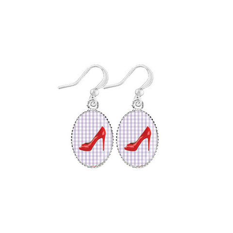 Online shopping for LAVISHY cute & dainty rhodium plated high heel earrings. Fun to wear, make a playful gift for family & friends. Come with FREE gift box. Wholesale at www.lavishy.com for gift shop, clothing & fashion accessories boutique, book store in Canada, USA & worldwide since 2001.