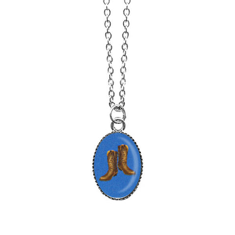 Online shopping for LAVISHY cute & dainty rhodium plated cowgirl boots necklace. Fun to wear, make a playful gift for family & friends. Come with FREE gift box. Wholesale at www.lavishy.com for gift shop, clothing & fashion accessories boutique, book store in Canada, USA & worldwide since 2001.