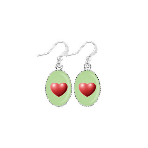 LAVISHY handmade cute & dainty heartrhodium plated earrings
