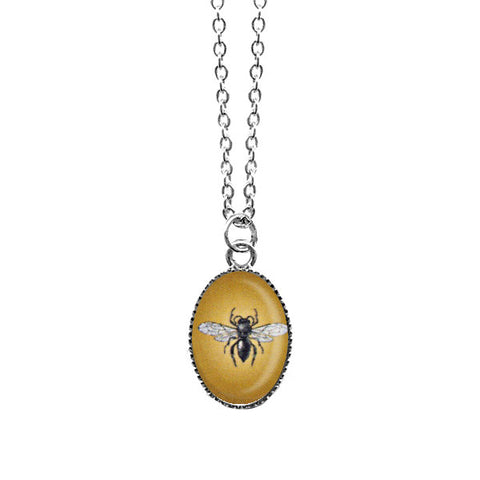 Online shopping for LAVISHY cute & dainty rhodium plated honey bee necklace. Fun to wear, make a playful gift for family & friends. Come with FREE gift box. Wholesale at www.lavishy.com for gift shop, clothing & fashion accessories boutique, book store in Canada, USA & worldwide since 2001.