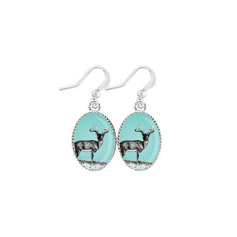 Online shopping for LAVISHY cute & dainty rhodium plated deer earrings. Fun to wear, make a playful gift for family & friends. Come with FREE gift box. Wholesale at www.lavishy.com for gift shop, clothing & fashion accessories boutique, book store in Canada, USA & worldwide since 2001.