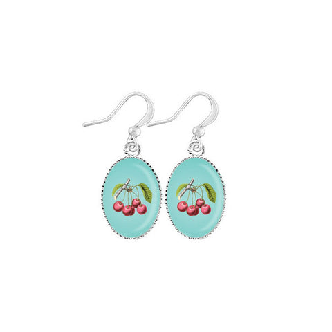 Online shopping for LAVISHY cute & dainty rhodium plated cherry earrings. Fun to wear, make a playful gift for family & friends. Come with FREE gift box. Wholesale at www.lavishy.com for gift shop, clothing & fashion accessories boutique, book store in Canada, USA & worldwide since 2001.