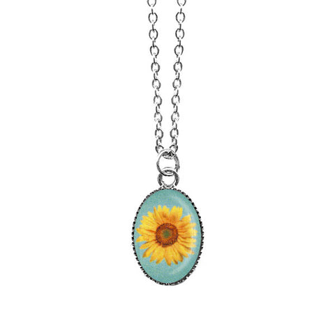 Online shopping for LAVISHY cute & dainty rhodium plated sun flower necklace. Fun to wear, make a playful gift for family & friends. Come with FREE gift box. Wholesale at www.lavishy.com for gift shop, clothing & fashion accessories boutique, book store in Canada, USA & worldwide since 2001.