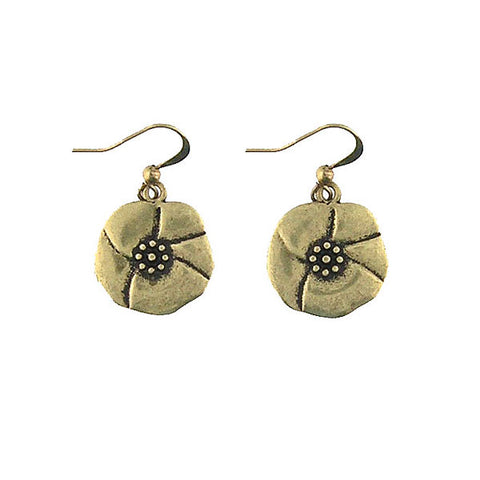 LAVISHY handmade vintage style poppy flower & passion earrings