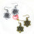 33-022: Narcissus flower &amp; believe earrings