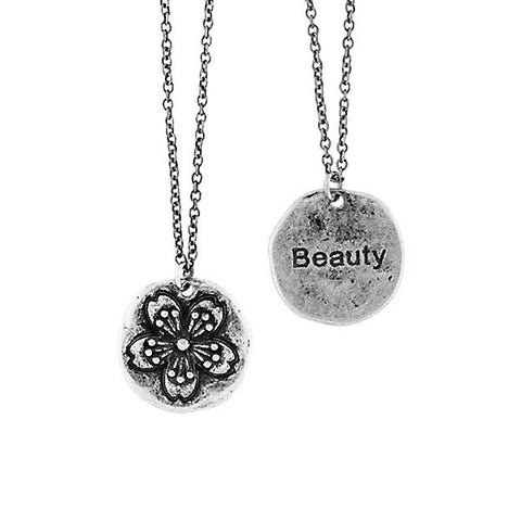 LAVISHY handmade reversible cherry blossom flower & beauty pendant necklace. Wholesale available at www.lavishy.com