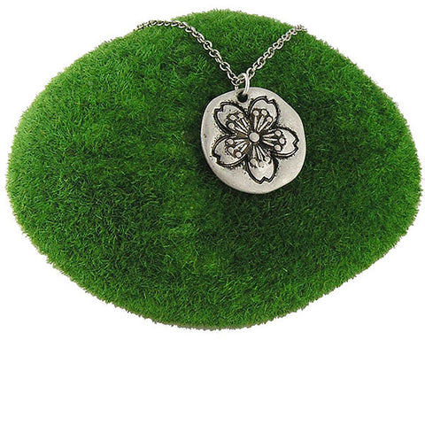 LAVISHY handmade reversible cherry blossom flower & beauty pendant necklace. Wholesale available at www.lavishy.com