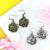 LAVISHY handmade vintage style carnation flower & love earrings