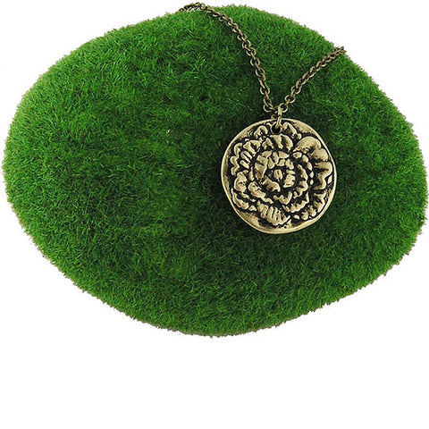 LAVISHY handmade reversible carnation flower & love pendant necklace. Wholesale available at www.lavishy.com
