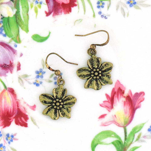 LAVISHY handmade vintage style lily flower & grace earrings