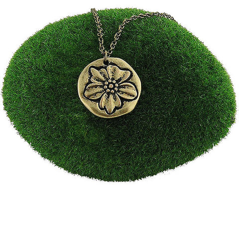 LAVISHY handmade reversible lily flower & grace pendant necklace