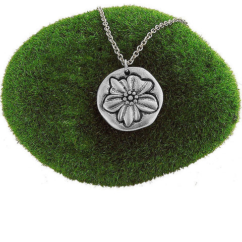 LAVISHY handmade reversible lily flower & grace pendant necklace