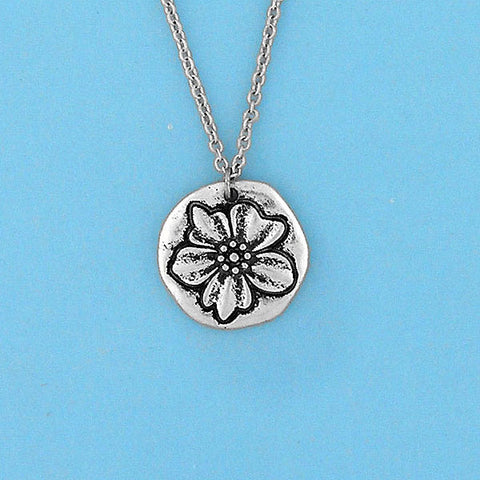 LAVISHY handmade reversible lily flower & grace pendant necklace