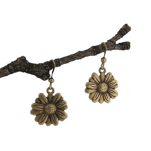 LAVISHY handmade vintage style daisy flower & joy earrings