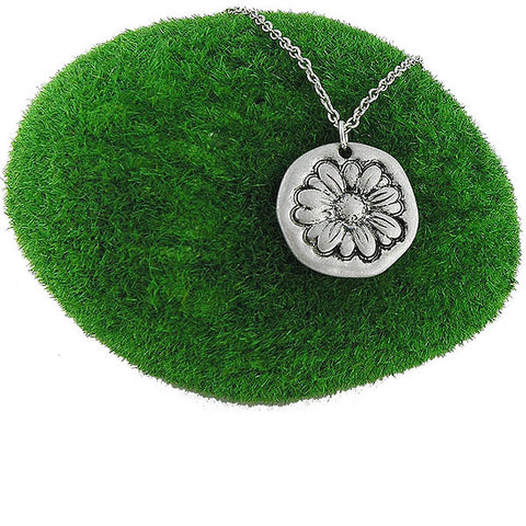 LAVISHY handmade reversible daisy flower & joy pendant necklace. Wholesale available at www.lavishy.com