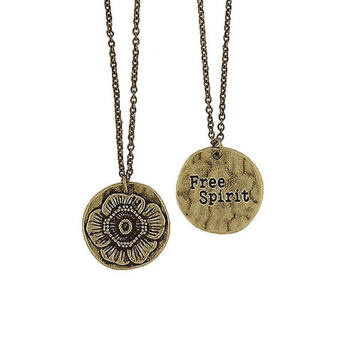 LAVISHY handmade reversible anemone flower & free spirit pendant necklace. Wholesale available at www.lavishy.com