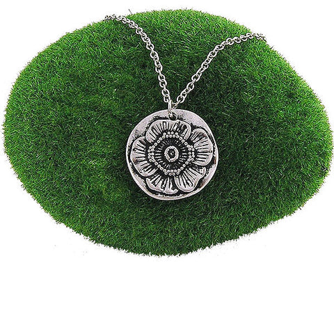 LAVISHY handmade reversible anemone flower & free spirit pendant necklace. Wholesale available at www.lavishy.com