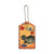 Online shopping for vegan brand LAVISHY's cool vegan/faux leather luggage tag with vintage style Canadian raccoon illustration on the Canadian map background print. It's a great traveler or as a gift. Wholesale available at www.lavishy.com with other unique fashion/travel accessories/souvenirs.