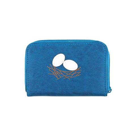 LAVISHY love birds applique vegan small/trifold wallet-55-003