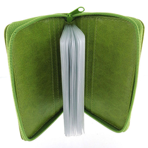 Online shopping for LAVISHY fun & playful applique vegan leather cardholder with adorable cat with yarn ball applique.  It's Eco-friendly, ethically made, cruelty free. A great gift for you or your friends & family. Wholesale available at www.lavishy.com with many unique & fun fashion accessories.