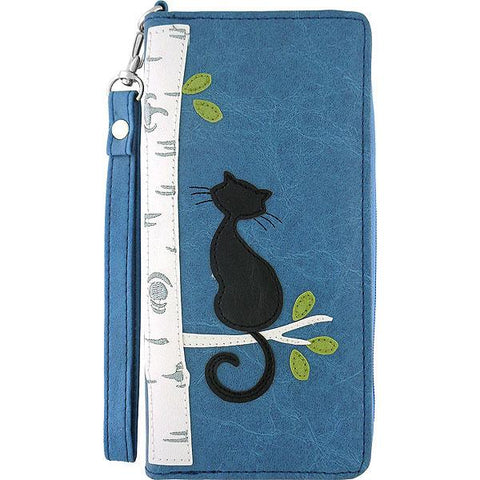 LAVISHY Eco-friendly cruelty free cat applique vegan large wristlet wallet. Great for everyday use & travel, cool gift for family & friends. Wholesale at www.lavishy.com for gift shops, clothing & fashion accessories boutiques, book stores in Canada, USA & worldwide since 2001.