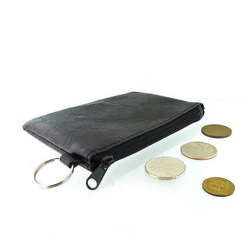 LAVISHY owl applique vegan leather key ring coin purse