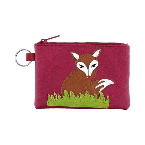 Online shopping for vegan brand LAVISHY's playful applique vegan key ring coin purse with adorable bird & birdhouse applique. Great for everyday use, fun gift for family & friends. Wholesale at www.lavishy.com for gift shop, clothing & fashion accessories boutique, book store in Canada, USA & worldwide since 2001.