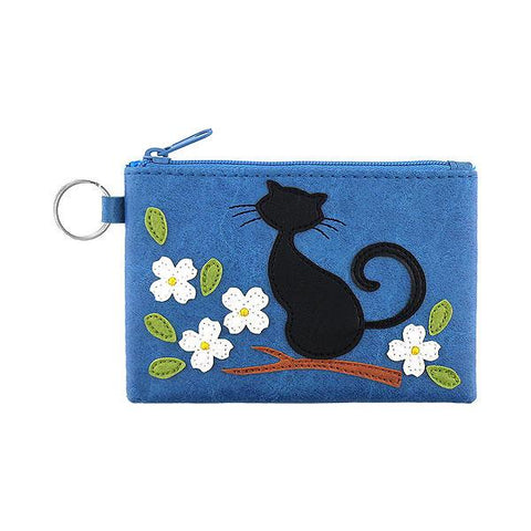 LAVISHY  cat appliquevegan key ring coin purse  everyday use, fun gift for family & friends. Wholesale at www.lavishy.com