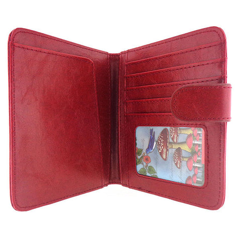 LAVISHY vegan applique daisy flower & ladybug passport/travel wallet