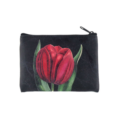 Online shopping for vegan brand LAVISHY's charming vintage style tulip flower print vegan coin purse. Great for everyday use, fun gift for family & friends. Wholesale at www.lavishy.com for gift shop, clothing & fashion accessories boutique, book store in Canada, USA & worldwide since 2001.