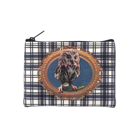Online shopping for vegan brand LAVISHY's baby owl & Scottish Tartan pattern print vegan coin purse. Great for everyday use, fun gift for family & friends. Wholesale at www.lavishy.com for gift shops, clothing & fashion accessories boutiques, book stores in Canada, USA & worldwide since 2001.