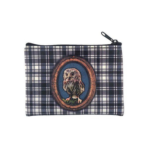 Online shopping for vegan brand LAVISHY's baby owl & Scottish Tartan pattern print vegan coin purse. Great for everyday use, fun gift for family & friends. Wholesale at www.lavishy.com for gift shops, clothing & fashion accessories boutiques, book stores in Canada, USA & worldwide since 2001.