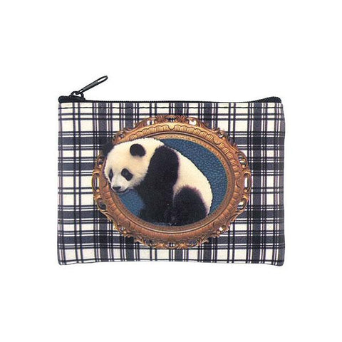 Online shopping for vegan brand LAVISHY's baby panda & Scottish Tartan pattern print vegan coin purse. Great for everyday use, fun gift for family & friends. Wholesale at www.lavishy.com for gift shops, clothing & fashion accessories boutiques, book stores in Canada, USA & worldwide since 2001.