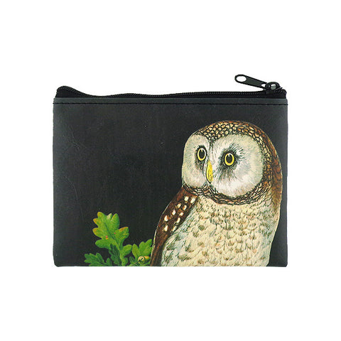 LAVISHY vintage style owl print vegan coin purse