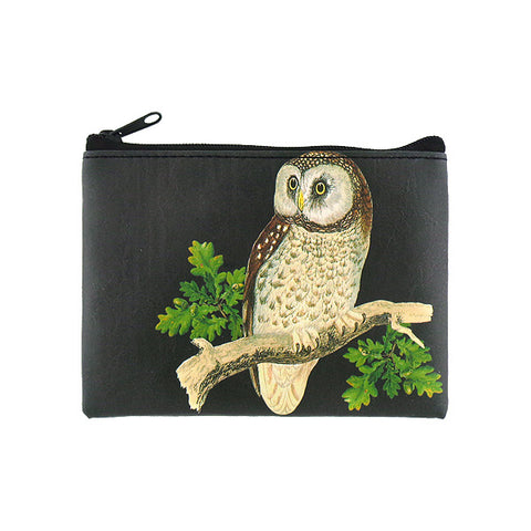 LAVISHY vintage style owl print vegan coin purse