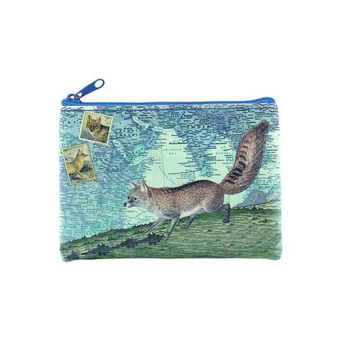 Online shopping for vegan brand LAVISHY's vintage style fox print vegan coin purse. Great for everyday use, fun gift for animal loving family & friends. Wholesale at www.lavishy.com for gift shops, clothing & fashion accessories boutiques, book stores in Canada, USA & worldwide since 2001.