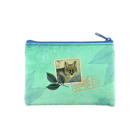 Online shopping for vegan brand LAVISHY's vintage style fox print vegan coin purse. Great for everyday use, fun gift for animal loving family & friends. Wholesale at www.lavishy.com for gift shops, clothing & fashion accessories boutiques, book stores in Canada, USA & worldwide since 2001.