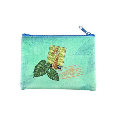 Online shopping for vegan brand LAVISHY's vintage style giraffe print vegan coin purse. Great for everyday use, fun gift for animal loving family & friends. Wholesale at www.lavishy.com for gift shops, clothing & fashion accessories boutiques, book stores in Canada, USA & worldwide since 2001.