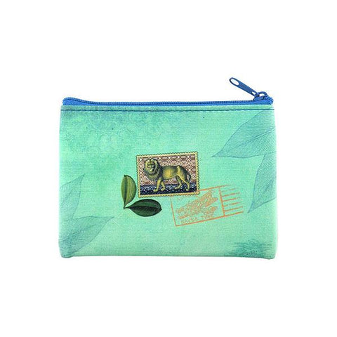 Online shopping for vegan brand LAVISHY's vintage style lion print vegan coin purse. Great for everyday use, fun gift for animal loving family & friends. Wholesale at www.lavishy.com for gift shops, clothing & fashion accessories boutiques, book stores in Canada, USA & worldwide since 2001.