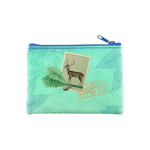Online shopping for vegan brand LAVISHY's vintage style deer print vegan coin purse. Great for everyday use, fun gift for animal loving family & friends. Wholesale at www.lavishy.com for gift shops, clothing & fashion accessories boutiques, book stores in Canada, USA & worldwide since 2001.
