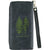 LAVISHY vintage style fern leaf print vegan large wristlet wallet