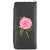 LAVISHY vintage style camellia flower print vegan large wristlet wallet