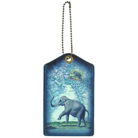Online shopping for vegan brand LAVISHY's vegan/faux leather vintage style elephant print vegan luggage tag. It's a great gift idea for you or your friends & family. Wholesale available to gift shop, boutique store & corporate buyers at www.lavishy.com with many unique & fun fashion accessories & travel accessories.